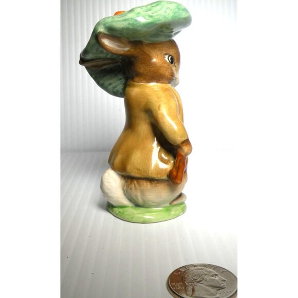 Beatrix Potters Benjamin Bunny Figurine By Beswick England 1948 Hand-Painted Vin - Picture 3 of 6